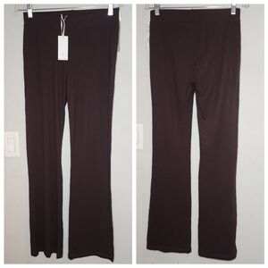 NWT Vertigo Paris Jersey Knit Brown Pull On Bootcut Pants Size Medium